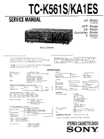 Sony TC-K561S - Service Manual 